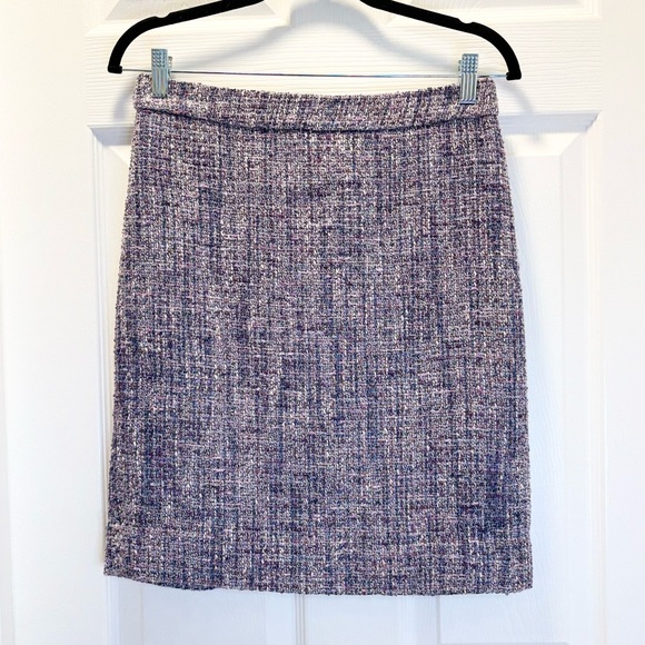 J. Crew Dresses & Skirts - J.Crew No. 2 Purple Multi-Color Tweed Pencil Skirt